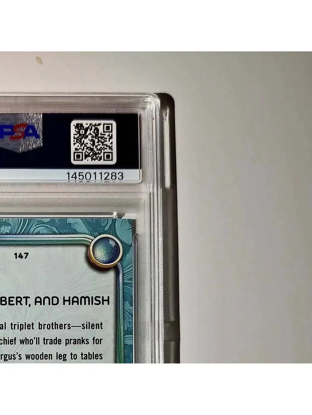 Harris, Hubert, and Hamish 2025 Topps Disney #147 Diamond Card Brave PSA 8